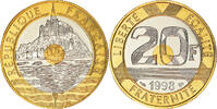 France 20 Francs Coin, Mont Saint Michel, Paris -