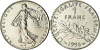 France Franc Coin, Semeuse, Paris, Nickel, KM:925.1 -