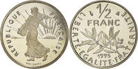 France 1/2 Franc Coin, Semeuse, Paris, Proof, Nickel -