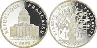France 100 Francs Coin, Panthéon, Paris, Proof, Silver -