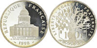 France 100 Francs Coin, Panthéon, Paris, Proof, Silver -