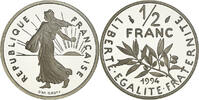 France 1/2 Franc Coin, Semeuse, Paris, Proof, Nickel -