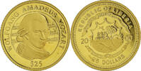 Liberia 25 Dollars Mozart, American Mint, Gold, KM:625 -
