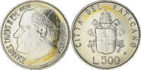 VATICAN CITY 500 Lire Coin, John Paul II, Roma, Silver -