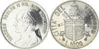 VATICAN CITY 1000 Lire Coin, John Paul II, Roma, Silver -