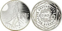 France 15 Euro Semeuse, Paris, Proof / BE, Silver, KM:1535 -