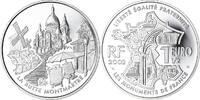 France 1-1/2 Euro La Butte Montmartre, Paris, Proof / BE -