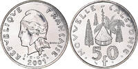 New Caledonia 50 Francs Coin, Paris, Nickel, KM:13 -