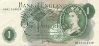Great Britain 1 Pound Banknote, KM:374g -