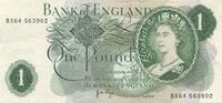 1 Pound  Großbritannien Geldschein, KM:374g, UNZ UNZ