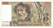 France 100 Francs Delacroix, M.73 300985, Fayette:69.8a -