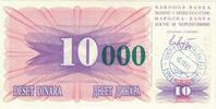 Bosnia - Herzegovina 10,000 Dinara Banknote, 1993, KM:53a -