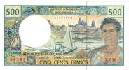 Tahiti 500 Francs Banknote, KM:25d -