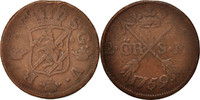 Sweden 2 Ore, S.M. Coin, Adolf Frederick, Copper, KM:461 -