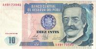 Peru 10 Intis Banknote, 1987-06-26, KM:129 -