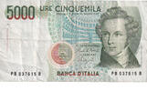 Italy 5000 Lire Banknote, 1985-01-04, KM:111a -