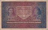 5000 Marek 1920 Polen Geldschein, 1920-02-07, KM:31, S SS