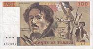 France 100 Francs Delacroix, K.3, Fayette:69.01b, KM:154a -