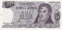 Argentina 10 Pesos Banknote, KM:295 -