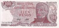 Argentina 100 Pesos Banknote, KM:302b -