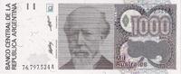 Argentina 1000 Australes Banknote, KM:329a -