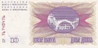 Bosnia - Herzegovina 10 Dinara 1992-07-01, KM:10a -