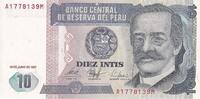 Peru 10 Intis 1987-06-26, KM:129 -