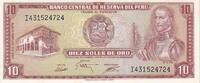 Peru 10 Soles De Oro 1975-10-02, KM:106 -