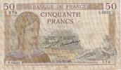 France 50 Francs Cérès, V.5633, Fayette:17.34, KM:81 -