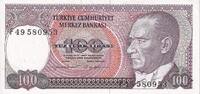 Turkey 100 Lira KM:194b -