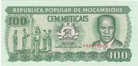 Mozambique 100 Meticais 1989-06-16, KM:130a -