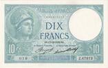 10 Francs 1936 Frankreich 1936-12-17, Z.67975, UNZ UNZ