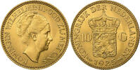 Netherlands 10 Gulden Wilhelmina I, Gold, KM:162 -