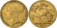 Great Britain Sovereign Victoria, Gold, KM:752 -