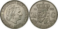 Netherlands 2-1/2 Gulden Juliana, Silver, KM:185 -