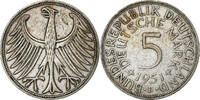 Federal Republic of Germany 5 Mark GERMANY - FEDERAL REPUBLIC, Stuttgart, Silver, KM:112.1 -
