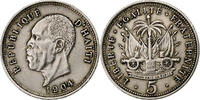 Haiti 5 Centimes Pierre Nord Alexis, Copper-nickel, KM:53 -