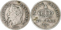 France 20 Centimes Napoleon III, Napoléon III, Strasbourg, Silver -