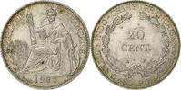 French Indochina 20 Cents French Indo-China, Paris, Silver, Lecompte:236 -