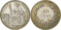 French Indochina 20 Cents French Indo-China, Paris, Silver, Lecompte:236 -