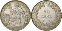 French Indochina 20 Cents French Indo-China, Paris, Silver, Lecompte:236 -
