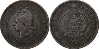 Argentina Centavo Bronze, KM:32 -