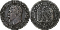 France Centime Napoleon III, Strasbourg, Large BB, Bronze -