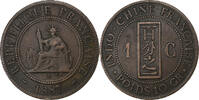 French Indochina Cent French Indo-China, Paris, Bronze, Lecompte:39, KM:1 -