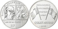 1/4 Euro 2006 Paris Frankreich Benjamin Franklin, Paris, Silber, STGL, KM:1442 STGL
