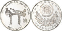 South Korea 5000 Won XXIV OLYMPIAD SEOUL 1988, Seoul, Silver -