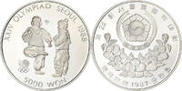 South Korea 5000 Won XXIV OLYMPIAD SEOUL 1988, Seoul, Silver -