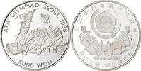 South Korea 5000 Won XXIV OLYMPIAD SEOUL 1988, Seoul, Silver -