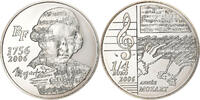 1/4 Euro 2006 Paris Frankreich Wolfgang Amadeus Mozart, PP, Paris, Silber, UNZ UNZ