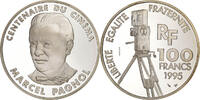 France 100 Francs Marcel Pagnol, Paris, Silver, KM:1944 -